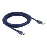 Delock - Ultra High Speed - HDMI kabel - HDMI s piny (male) do HDMI s piny (male) - 3 m - trojnásobně stíněný - modrá