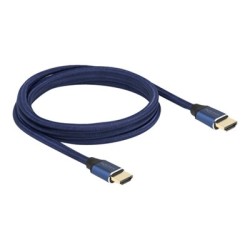Delock - Ultra High Speed - HDMI kabel - HDMI s piny (male) do HDMI s piny (male) - 2 m - trojnásobně stíněný - modrá