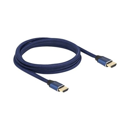 Delock - Ultra High Speed - HDMI kabel - HDMI s piny (male) do HDMI s piny (male) - 2 m - trojnásobně stíněný - modrá