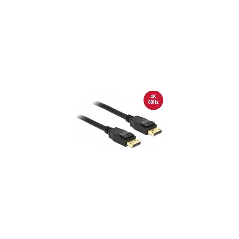 Delock - Kabel DisplayPort - DisplayPort (M) do DisplayPort (M) - DisplayPort 1.2a - 50 cm - podporuje 4K - černá