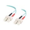 C2G SC-SC 10Gb 50/125 OM3 Duplex Multimode PVC Fiber Optic Cable (LSZH) - Síťový kabel - SC několik režimů (M) do SC několik
