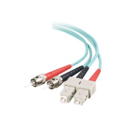 C2G SC-ST 10Gb 50/125 OM3 Duplex Multimode PVC Fiber Optic Cable (LSZH) - Síťový kabel - ST několik režimů (M) do SC několik