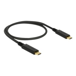 Delock - USB kabel - 24 pin USB-C (M) do 24 pin USB-C (M) - USB 3.1 Gen 2 - 5 A - 50 cm - černá