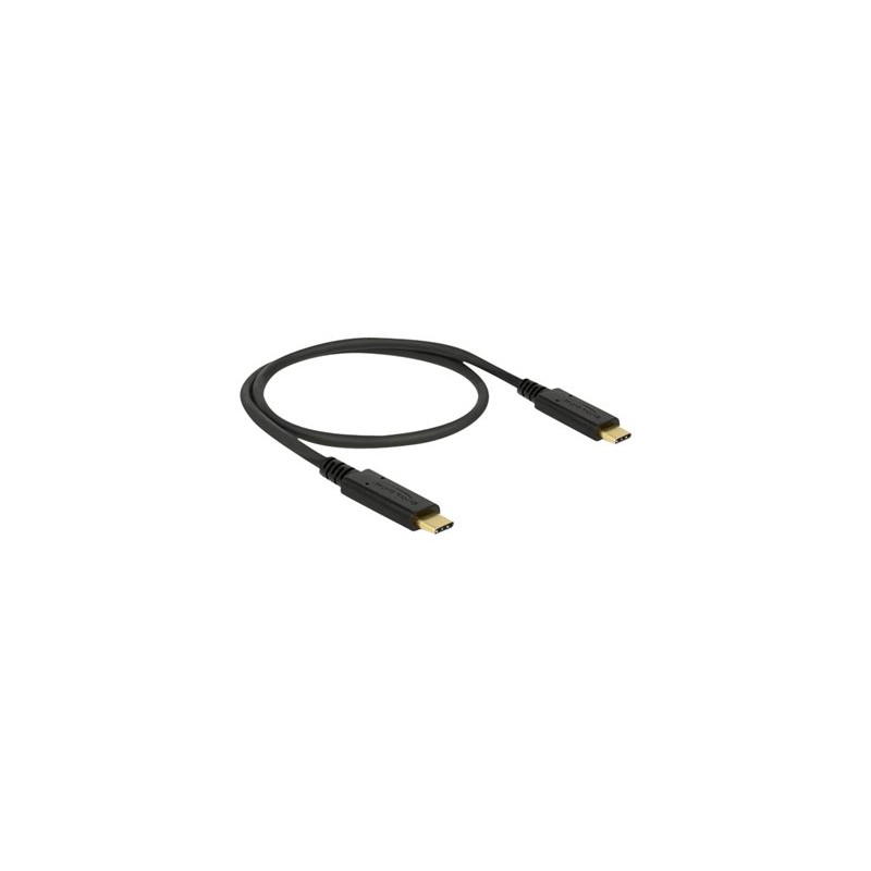Delock - USB kabel - 24 pin USB-C (M) do 24 pin USB-C (M) - USB 3.1 Gen 2 - 5 A - 50 cm - černá