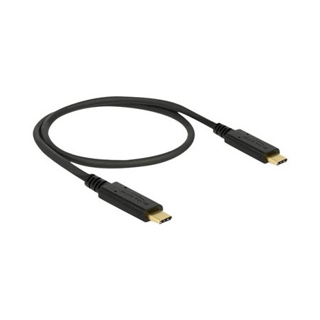 Delock - USB kabel - 24 pin USB-C (M) do 24 pin USB-C (M) - USB 3.1 Gen 2 - 5 A - 50 cm - černá