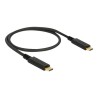 Delock - USB kabel - 24 pin USB-C (M) do 24 pin USB-C (M) - USB 3.1 Gen 2 - 5 A - 50 cm - černá