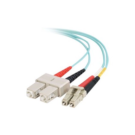 C2G LC-SC 10Gb 50/125 OM3 Duplex Multimode PVC Fiber Optic Cable (LSZH) - Síťový kabel - SC několik režimů (M) do multirežim LC
