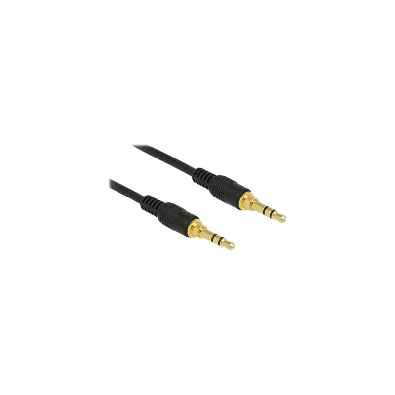 Delock - Audio kabel - mini-phone stereo 3.5 mm s piny (male) do mini-phone stereo 3.5 mm s piny (male) - 2 m - černá 85549