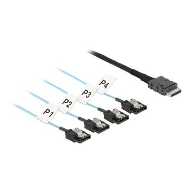 Cable OCuLink SFF-8611 4 x SATA 7 pin, Cable OCuLink SFF-8611 4 x SATA 7 pin 85829
