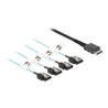 Cable OCuLink SFF-8611 4 x SATA 7 pin, Cable OCuLink SFF-8611 4 x SATA 7 pin 85829