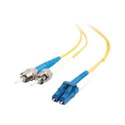 C2G LC-ST 9/125 OS1 Duplex Singlemode PVC Fiber Optic Cable (LSZH) - Patch kabel - jednoduchý režim ST (M) do jednoduchý režim
