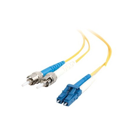 C2G LC-ST 9/125 OS1 Duplex Singlemode PVC Fiber Optic Cable (LSZH) - Patch kabel - jednoduchý režim ST (M) do jednoduchý režim
