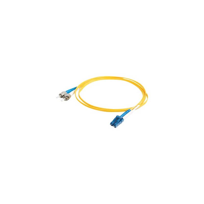 C2G LC-ST 9/125 OS1 Duplex Singlemode PVC Fiber Optic Cable (LSZH) - Patch kabel - jednoduchý režim ST (M) do jednoduchý režim