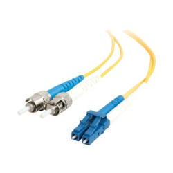 C2G LC-ST 9/125 OS1 Duplex Singlemode PVC Fiber Optic Cable (LSZH) - Patch kabel - jednoduchý režim ST (M) do jednoduchý režim