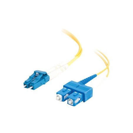 C2G LC-SC 9/125 OS1 Duplex Singlemode PVC Fiber Optic Cable (LSZH) - Patch kabel - jednoduchý režim SC (M) do jednoduchý režim