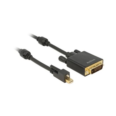 Delock - Kabel adaptéru - jeden spoj - Mini DisplayPort (M) šroubovací do DVI-D (M) šroubovací - DisplayPort 1.2 - 5 m
