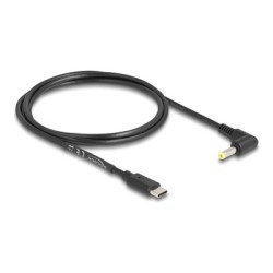 Delock - Elektrický kabel - 24 pin USB-C (M) rovné do DC jack 4,0 x 1,7 mm (M) pravoúhlý - 5 V - 2 A - 1.5 m