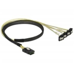 Delock - Kabel SATA/SAS - SAS 6Gbit/s - Mini SAS (SFF-8087) (Z) do SATA (R) úhlový - 50 cm