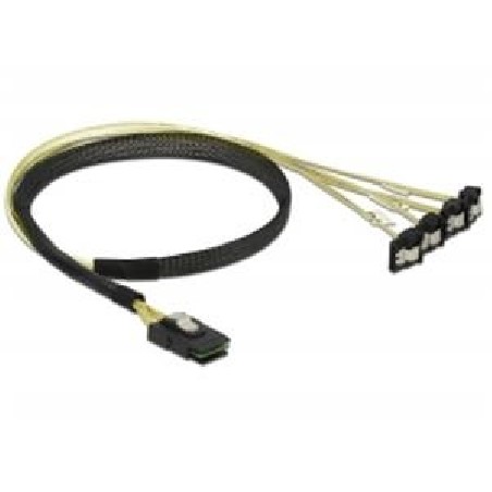 Delock - Kabel SATA/SAS - SAS 6Gbit/s - Mini SAS (SFF-8087) (Z) do SATA (R) úhlový - 50 cm