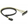 Delock - Kabel SATA/SAS - SAS 6Gbit/s - Mini SAS (SFF-8087) (Z) do SATA (R) úhlový - 50 cm