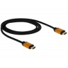 Delock - HDMI kabel - HDMI s piny (male) do HDMI s piny (male) - 1 m - trojnásobně stíněný - černá, zlatá - podpora 8K