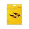 Delock - HDMI kabel - HDMI s piny (male) do HDMI s piny (male) - 1.5 m - trojnásobně stíněný - černá, zlatá - podpora 8K