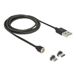 Delock - Sada kabelů USB-C - USB 2.0 - 2.4 A - 1.1 m - černá