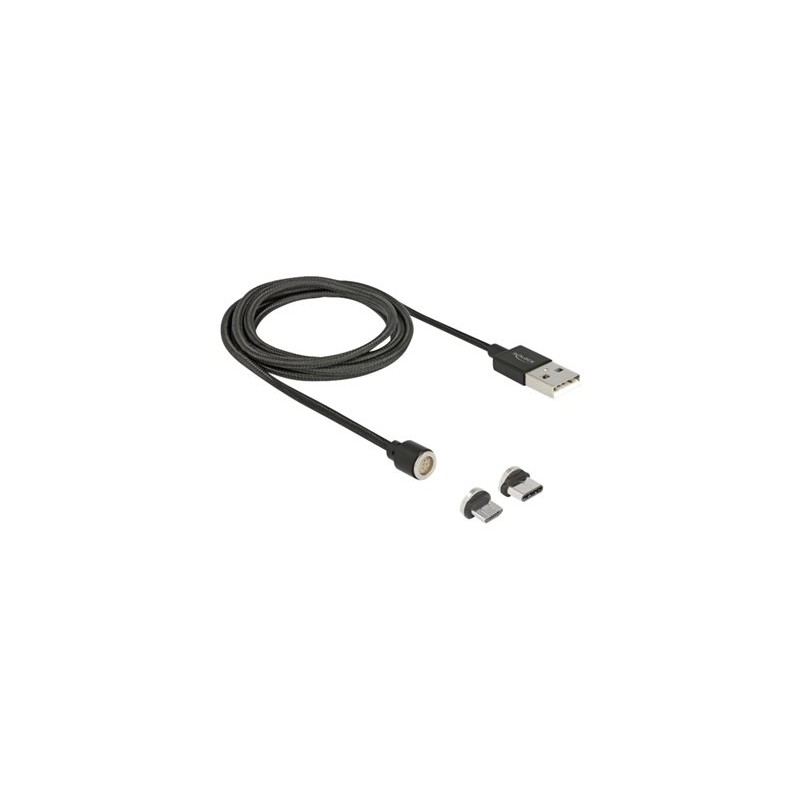 Delock - Sada kabelů USB-C - USB 2.0 - 2.4 A - 1.1 m - černá