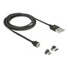 Delock - Sada kabelů USB-C - USB 2.0 - 2.4 A - 1.1 m - černá