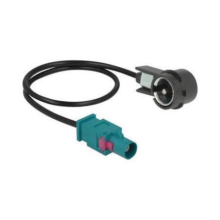 Delock - Kabel antény - konektor FAKRA Z (Z) do ISO connector (Z) úhlový - 30 cm - koaxiál - RG-174 - cerná
