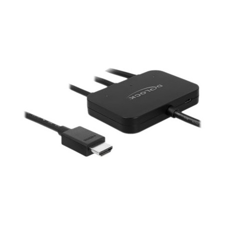 Delock - Video adaptér - HDMI, Micro-USB typ B (pouze napájení), Mini DisplayPort, 24 pin USB-C do HDMI s piny (male) - černá