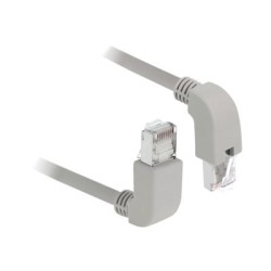 Delock - Patch kabel - RJ-45 (M) zahnutí nahoru do RJ-45 (M) zahnutí dolů - 50 cm - S/FTP - CAT 6a - bootovaný, neobsahuje