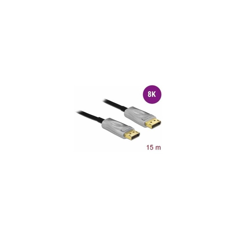 Delock - Kabel DisplayPort - DisplayPort (M) do DisplayPort (M) - DisplayPort 1.4 - 15 m - podpora 8K UHD (7680 x 4320) - černá