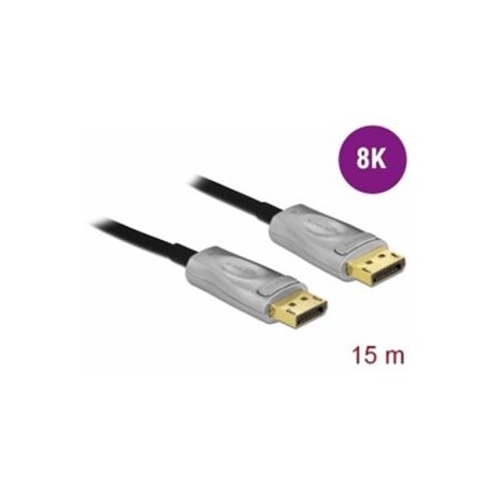 Delock - Kabel DisplayPort - DisplayPort (M) do DisplayPort (M) - DisplayPort 1.4 - 15 m - podpora 8K UHD (7680 x 4320) - černá