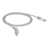 Delock - Patch kabel - RJ-45 (M) zahnutí dolů do RJ-45 (M) rovné - 1 m - S/FTP - CAT 6a - neobsahuje halogen - šedá