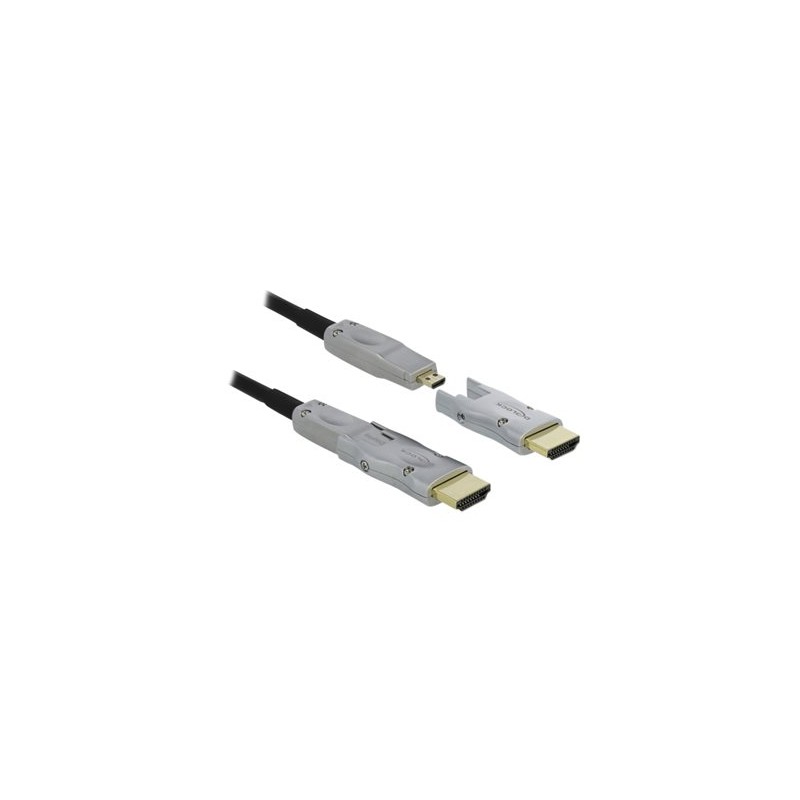 Delock - HDMI kabel - 19 pin micro HDMI Type D s piny (male) do 19 pin micro HDMI Type D s piny (male) - 10 m - černá