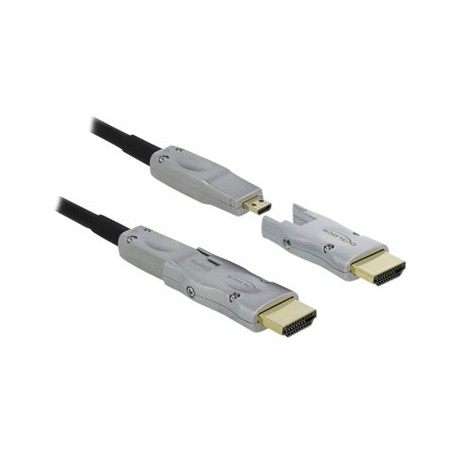 Delock - HDMI kabel - 19 pin micro HDMI Type D s piny (male) do 19 pin micro HDMI Type D s piny (male) - 10 m - černá