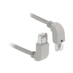Delock - Patch kabel - RJ-45 (M) zahnutí nahoru do RJ-45 (M) zahnutí dolů - 2 m - S/FTP - CAT 6a - bootovaný, neobsahuje