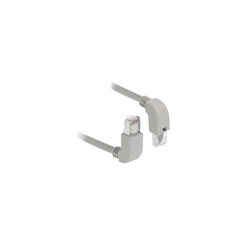 Delock - Patch kabel - RJ-45 (M) zahnutí nahoru do RJ-45 (M) zahnutí dolů - 2 m - S/FTP - CAT 6a - bootovaný, neobsahuje