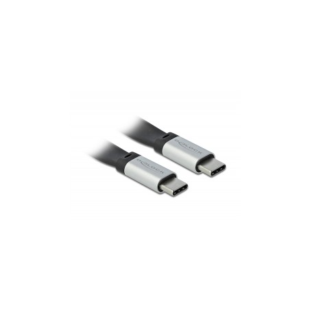 Delock - USB kabel - 24 pin USB-C (M) do 24 pin USB-C (M) - USB 3.2 Gen 2 - 3 A - 22 cm - černá, stříbrná