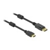 Delock - Kabel adaptéru - DisplayPort s piny (male) zamykací do HDMI s piny (male) - 10 m - trojnásobně stíněný - černá