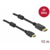 Delock - Kabel adaptéru - DisplayPort s piny (male) zamykací do HDMI s piny (male) - 10 m - trojnásobně stíněný - černá