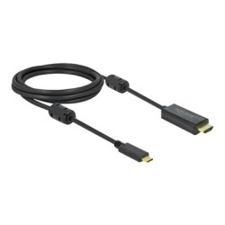 Delock - Kabel video/audio - 24 pin USB-C s piny (male) do HDMI s piny (male) - 2 m - černá - podporuje 4K, aktivní