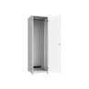 Solarix LC-50 - Rozvaděč stojanový skříň - 600x600, skleněné dveře - RAL 7035, šedá - 24U - 19"