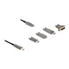 Delock - High Speed - HDMI kabel - 19 pin micro HDMI Type D s piny (male) do HDMI s piny (male) - 10 m - hybridní med/optické
