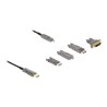 Delock - High Speed - HDMI kabel - 19 pin micro HDMI Type D s piny (male) do HDMI s piny (male) - 15 m - hybridní med/optické