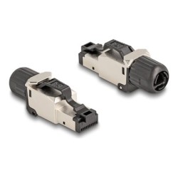 Delock - Sítový konektor - RJ-45 (M) - STP - CAT 6a - provedení bez hrbolku