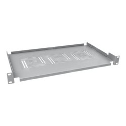 Solarix UP-02-G - Police skříně - 250 mm - přední montáž - šedá, RAL 7035 - 1U - 19"
