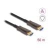 Delock - High Speed - HDMI kabel - HDMI s piny (male) do HDMI s piny (male) - 50 m - hybridní med/optické vlákno - cerná