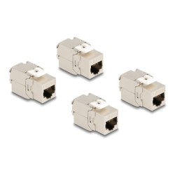 Delock - Modul - CAT 6a - STP - RJ-45 - bílá (balení 4)